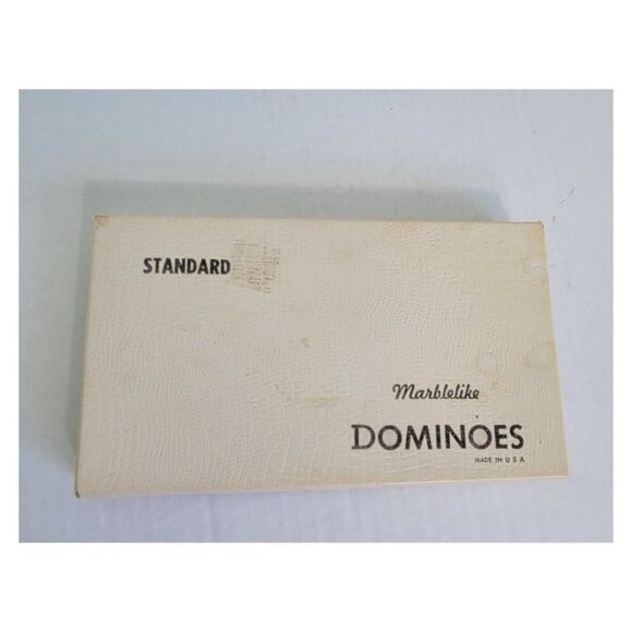 Vintage 1960's Marblelike Domino Set - Picture 3 of 4